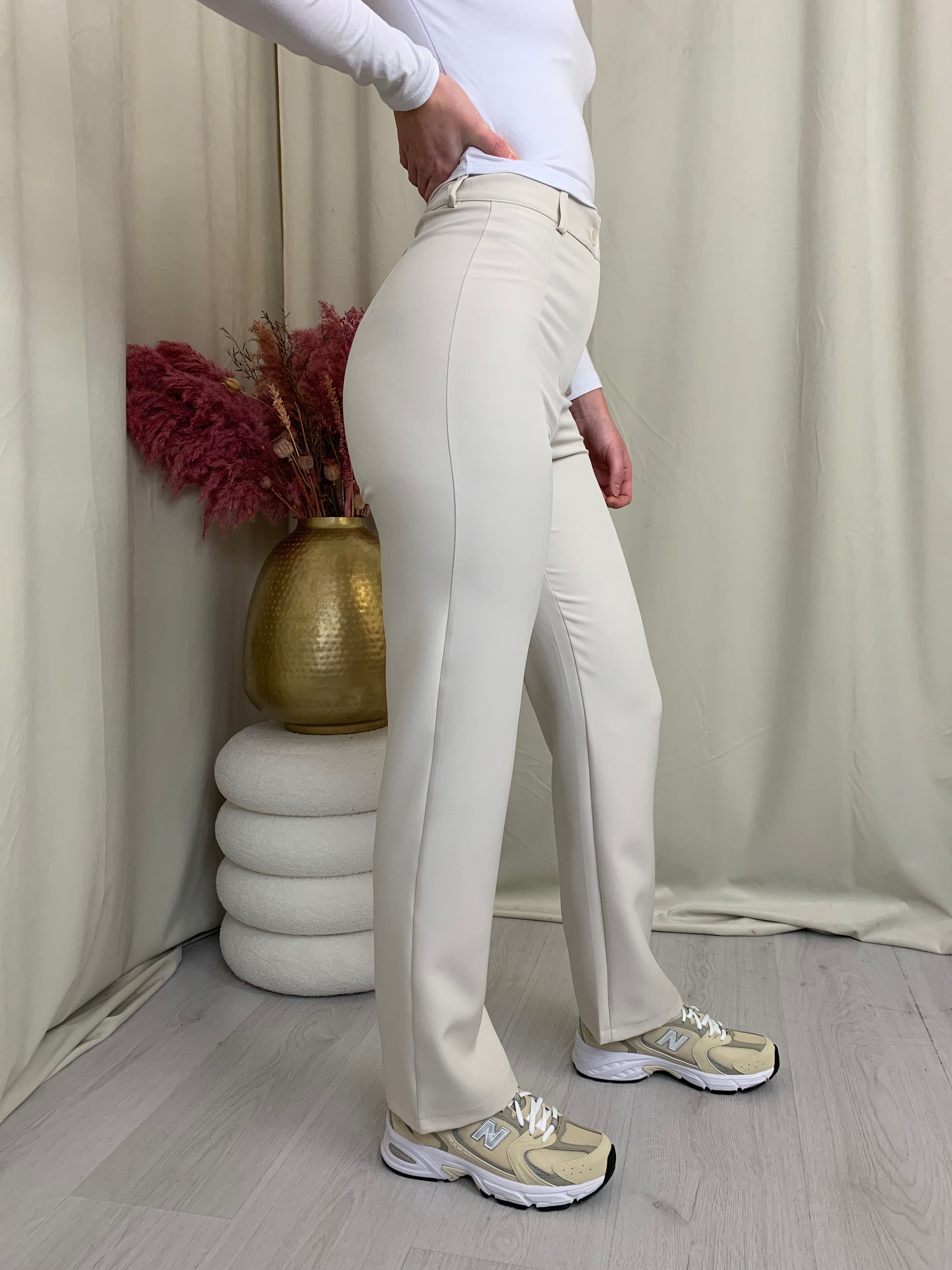 PETITE POWER PANTS | BEIGE – ailoo boetiek